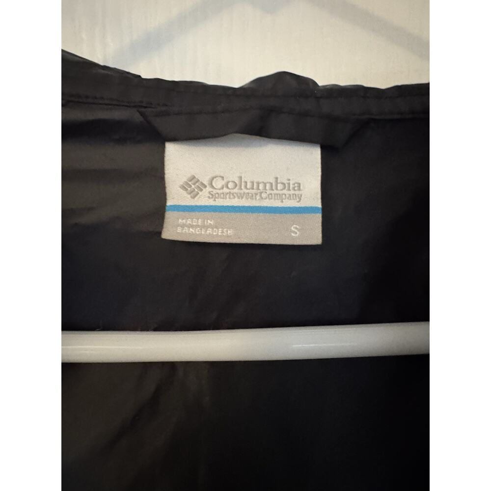 Columbia Flash Forward Hooded Windbreaker Black & White Full-Zip Jacket Size S - Picture 6 of 6